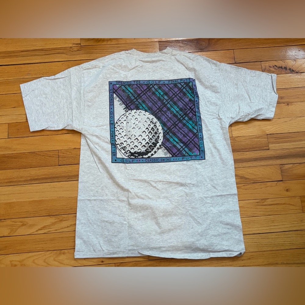1992 Midland Sport Vintage Single Stitch Short Sleeve Cotton Golf Graphic Shirt